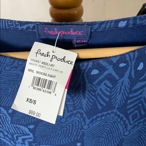 - 2pc NWT Blue Floral Fresh Produce Lila Dress & Capri leggings - Picture 7 of 11